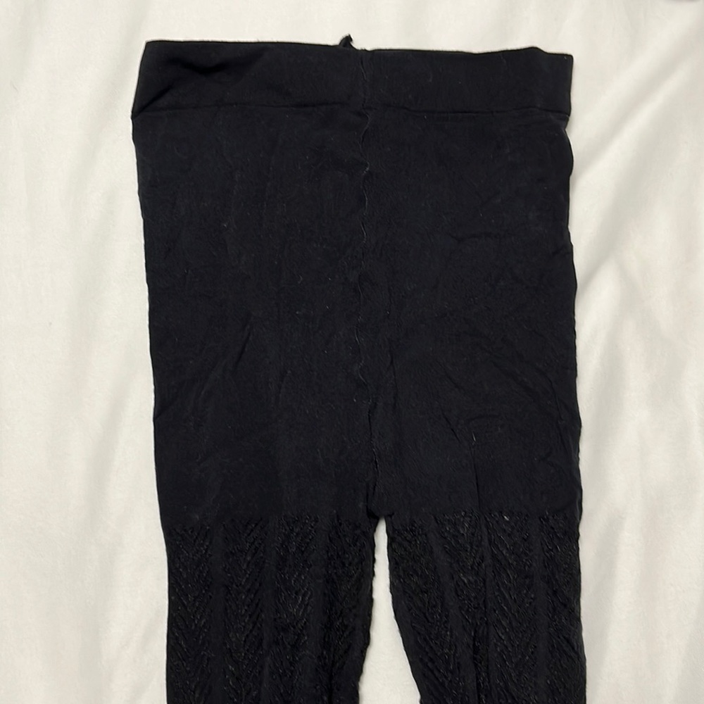 Black pattern pantyhose tights